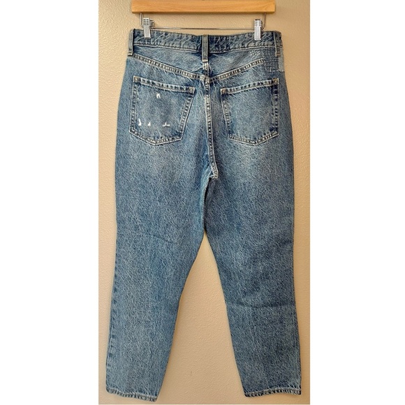 NEW Old Navy Higher High-Waisted Button-Fly Straight Patchwork Non-Stretch Jeans - Picture 7 of 9